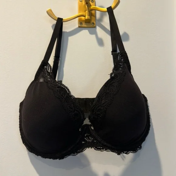 Natori black lace push-up bra - 32DDD/32F - Picture 1 of 5